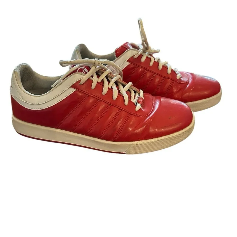 Men’s Sergio Tacchini Red Leather Sneakers Size 10.5